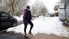 Neymar en la nieve.