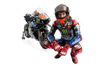 El piloto nacido Niza, Fabio Quartararo, durante la presentación de la nueva moto de Monster Energy Yamaha MotoGP.