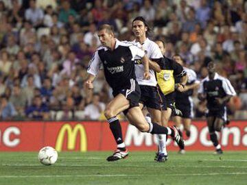 El debut liguero de Zidane como jugador del Real Madrid fue en Mestalla