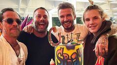 Marc Anthony, Dave Grutman, David Beckham y Cruz Beckham v&iacute;a Instagram (@davegrutman)