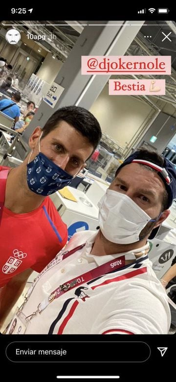 André-Pierre Gignac se retrató con NOvak Djokovic