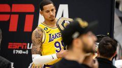Forward Juan Toscano-Anderson hurt his thigh during the Los Angeles Lakers’ preseason game against the Minnesota Timberwolves and had to exit the contest.