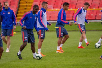 Colombia entrenó con 22 jugadores, Cristian Borja fue la única ausencia por una faringoamigdalitis.