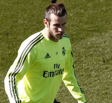 Gareth Bale trains at Ciudad Real Madrid on Tuesday.