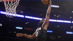December 3, 2017; Los Angeles, CA, USA; Houston Rockets guard James Harden (13) moves in to score a a basket against the Los Angeles Lakers during the first half at Staples Center. Mandatory Credit: Gary A. Vasquez-USA TODAY Sports
