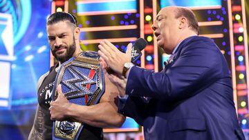 Roman Reigns con su cinturón de campeón.