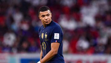 Kylian MBAPPE of France during the FIFA World Cup Qatar 2022, Round of 16 match between France and Poland at Al Thumama Stadium on December 4, 2022 in Doha, Qatar. (Photo by Baptiste Fernandez/Icon Sport via Getty Images)