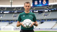 PARIS, FRANCE - MAY 27: Referee Clement Turpin poses for a photo during the Referee Team Training Session at Stade de France on May 27, 2022 in Paris, France. Liverpool FC will face Real Madrid in the UEFA Champions League final on May 28, 2022. (Photo by Alexander Hassenstein - UEFA/UEFA via Getty Images) (Photo by Angel Martinez - UEFA/UEFA via Getty Images)