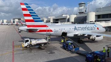 (FILES) In this file photo taken on March 03, 2020 American Airlines planes are seen at Miami International Airport (MIA) in Miami, Florida. - American Airlines will seek $12 billion in government assistance to steer the carrier through the global aviatio