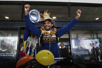 Pablo Quintanilla fue recibido como héroe tras título mundial