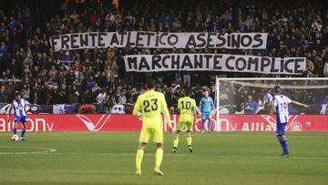 Riazor Blues: "Frente Atlético, asesinos. Marchante, cómplice"