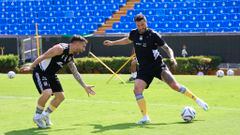 The Frenchman returned to training with his teammates although was limited in the activity that could be undertaken.