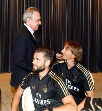 Nacho and Modric alongside the president.