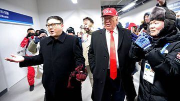 Un Trump y un Kim falsos se colaron en la ceremonia