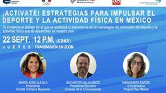 María José Alcalá encabeza webinar sobre activación física en México
