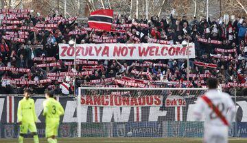 A banner at Rayo's game against Almeria last weekend.