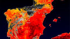 Los satélites registran 53 grados en el suelo de España
