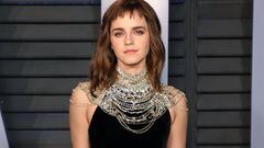Emma Watson en la fiesta de los Oscars, orquestada por Vanity Fair en el Wallis Annenberg Center; Beverly Hills; California. Marzo 04, 2018.