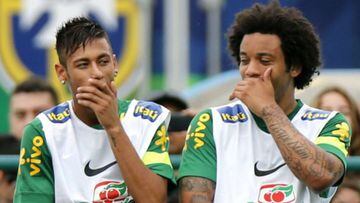 Marcelo felicita a Neymar y se lía: "Cerrad la p... boca, idiotas"