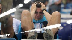Los aficionados argentinos no daban cr&eacute;dito y sufr&iacute;an tras el 0-3 contra Croacia.