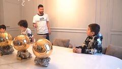 La pregunta sobre el Balón de Oro que muchos se hacen la hizo Thiago Messi a su padre