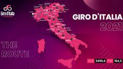 Recorrido del Giro de Italia 2021.