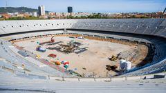 Las obras de remodelación del nuevo Spotify Camp Nou no han parado durante este tiempo.