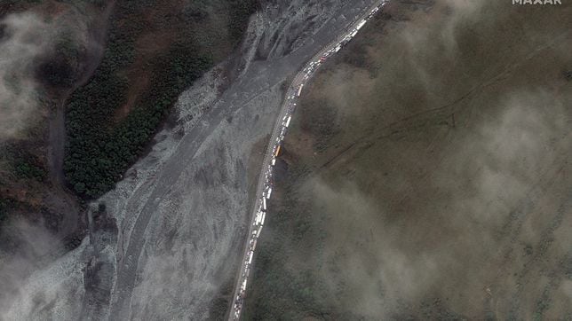 La imagen de satélite que muestra la huida masiva de Rusia