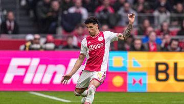 AMSTERDAM, NETHERLANDS - MARCH 19: Jorge Sanchez of Ajax during the Dutch Eredivisie match between Ajax and Feyenoord at Johan Cruijff ArenA on March 19, 2023 in Amsterdam, Netherlands (Photo by Patrick Goosen/BSR Agency/Getty Images)