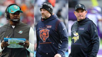 Los entrenadores despedidos durante el Black Monday de la NFL son Brian Flores por los Dolphins, Matt Nagy por los Bears y Mike Zimmer por los Vikings.