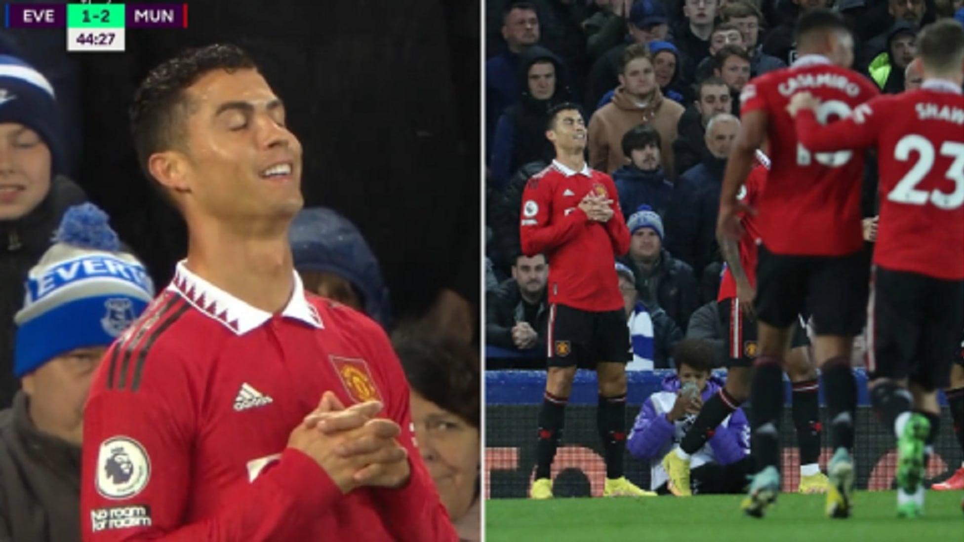 Ronaldo vừa ghi bàn và ăn mừng siêu đẳng đưa đội nhà vượt lên dẫn trước, hình ảnh Ronaldo trên xe buýt được chụp lại cực đáng xem!