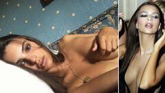 Emily Ratajkowski en topless en Instagram y con un vestido muy escotado
