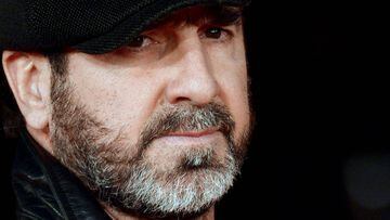 (FILES) This file photograph taken on October 19, 2015, shows former French footballer and actor Eric Cantona as he poses on the red carpet as he arrives for the screening of the movie &quot;Mad Kings&#039;&#039; during the Rome Film Festival in Rome.  