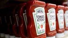 Heinz ketchup is displayed on a shelf at a grocery store in Washington, DC.