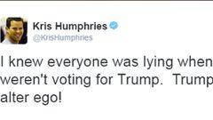 Kris Humphries felicit&oacute; a Donald Trump tras convertirse en presidente de los Estados Unidos.