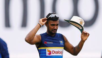 Cricket - Sri Lanka v South Africa -Second Test Match - Colombo, Sri Lanka - July 23, 2018 - Sri Lanka&#039;s Danushka Gunathilaka reacts before the match. REUTERS/Dinuka Liyanawatte