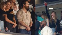 Taylor Swift llega acompañada de Ryan Reynolds y Hugh Jackman al juego de Chiefs