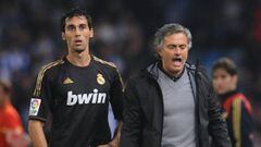 Álvaro Arbeloa with José Mourinho during their time together at Real Madrid.