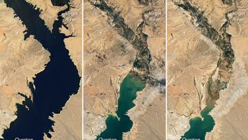 NASA shows historic change in the largest reservoir in the US.