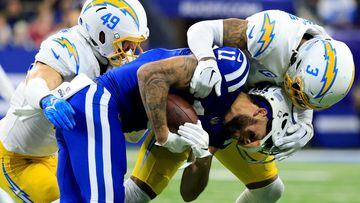 Chargers’ Derwin James brutal hit on Colt’s Ashton Dulin landed both in concussion protocol. Should NFL make an example of him?