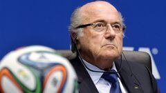 FIFA President Joseph &quot;Sepp&quot; Blatter attends  a press conference at the conclusion of the meeting of the FIFA Executive Committee at the Home of FIFA in Zurich, Switzerland, Friday, March 21, 2014. Among other topics, the FIFA Executive Committe