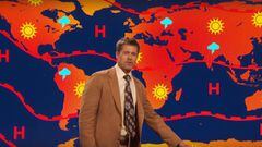 Brad Pitt se convierte en hombre del tiempo para advertir de las consecuencias del cambio clim&aacute;tico.