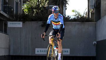 El ciclista belga Wout Van Aert, durante un entrenamiento previo a los Mundiales de Ciclismo de Wollongong (Australia).