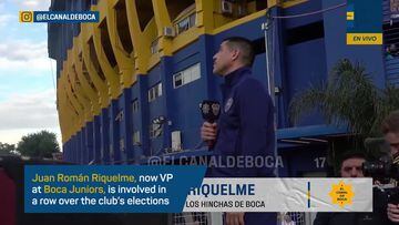 Boca Juniors VP Riquelme leads fans in protest 