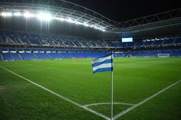 General view inside the stadium prior to the La Liga match between Real Sociedad and RC Celta de Vigo at Estadio Anoeta