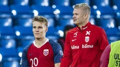 Odegaard y Haland se conocen bien: juegan juntos con Noruega.