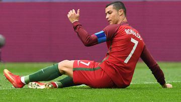 Cristiano Ronaldo, en el partido entre Portugal y Nueva Zelanda.