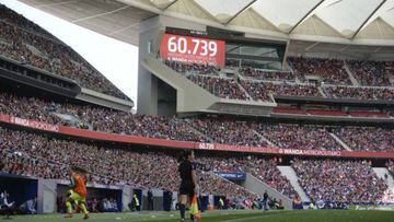 The attendance at this season's Atlético-Barça at the Metropolitano.