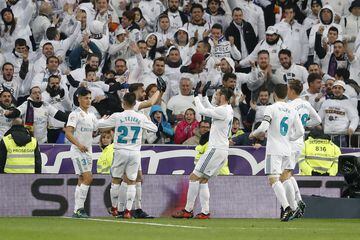 1-1. Borja Mayoral celñebró el gol del empate con Bale.