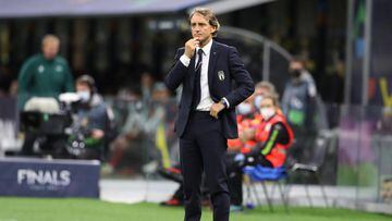 Mancini satisfied with Italy's display against Spain despite record run coming to an end